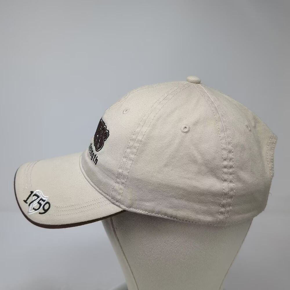 Guinness Baseball Cap Beige Brown OS Hat Strapback Embroidered Strength 1759 - Picture 3 of 9